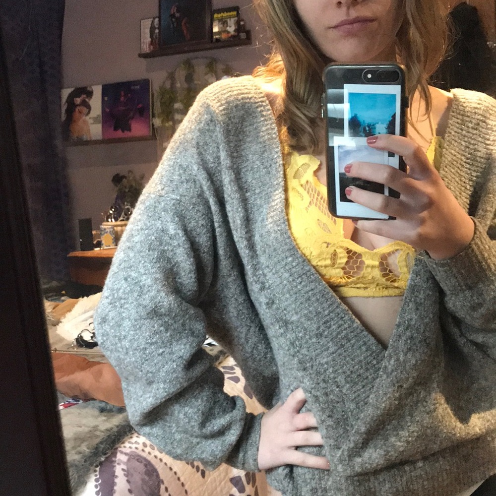 Deep v cut sweater